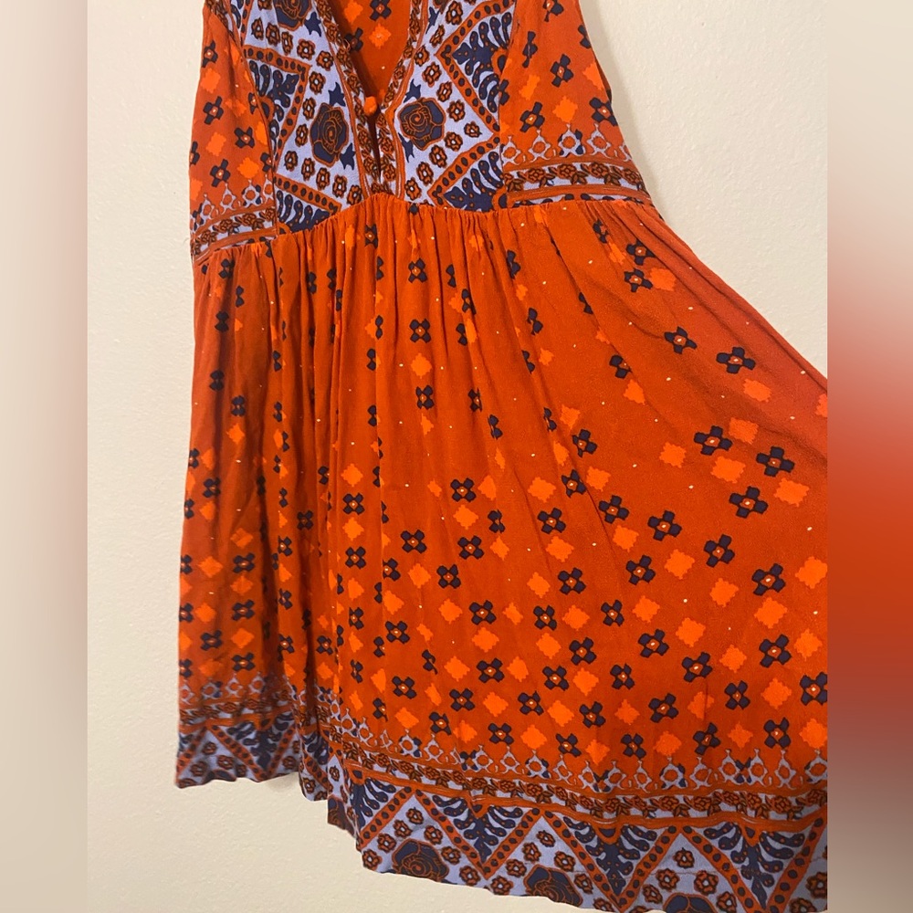 Free People Charlotte Tunic Top Rust Combo - Picture 4 of 8